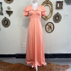 Vintage Y2K St Michael Sheer Coral Pink Lace Slip Dress